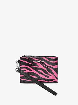 Zebra Print Calf Hair Coin Purse